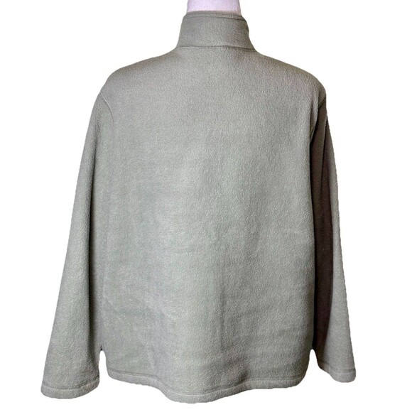 Women’s Green Fleece Embroidered Jacket Cardinals Birds Holly Cottagecore Sz PL - Picture 3 of 8